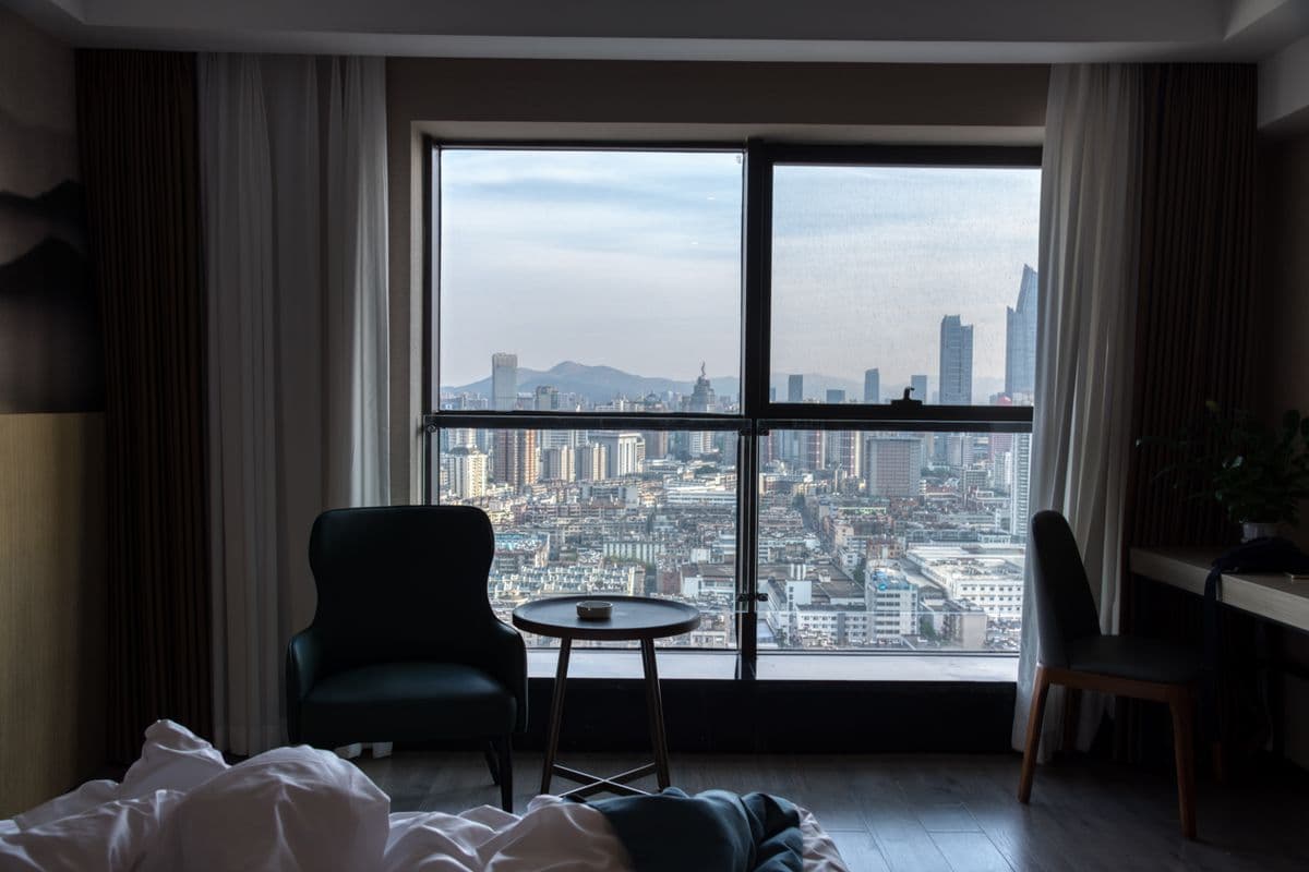 A modern hotel room