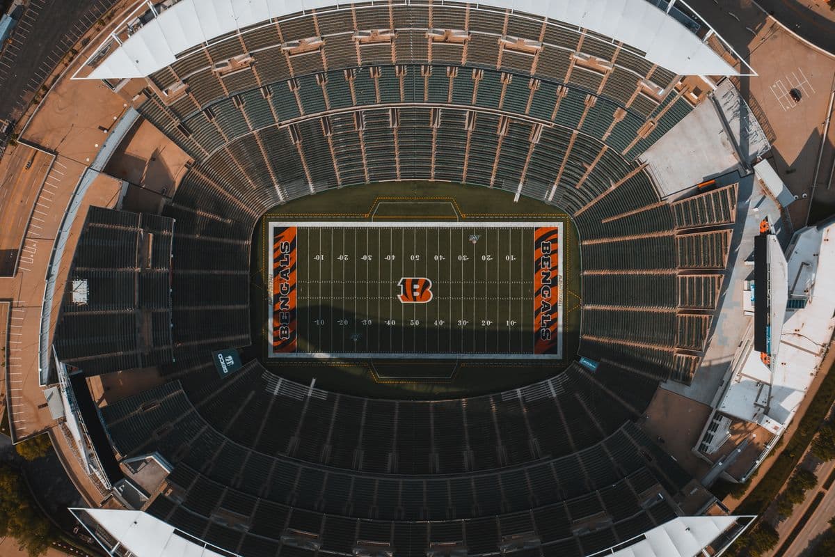 A football stadium